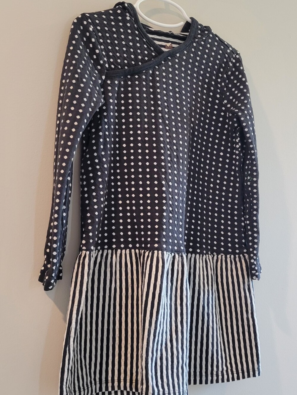 Tea Collection Girls Polka Dot Stripe Hooded Dress